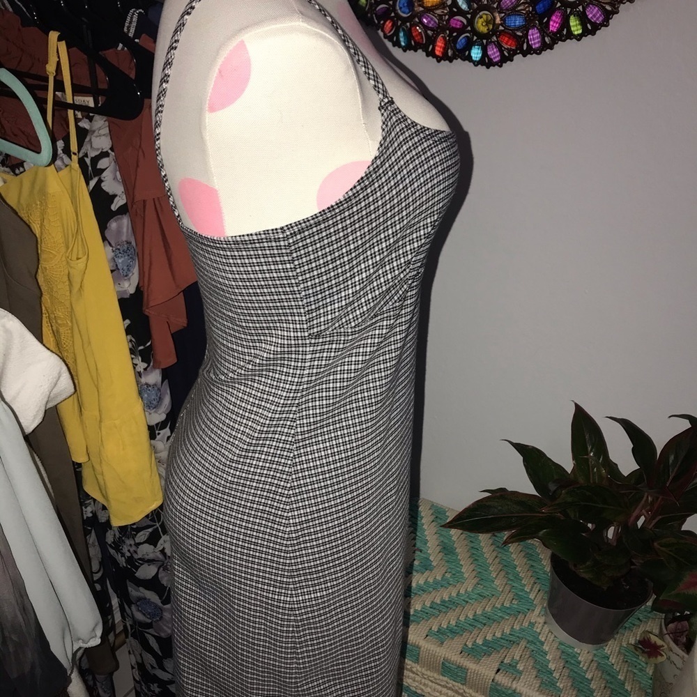 Aqua Blues vintage 1990’s Plaid Mini Dress - Picture 5 of 6
